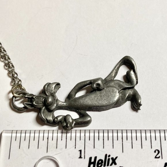 Vintage Sylvester Cat Necklace Warner Bros Looney Tunes 20" Pendant Cartoon - Picture 6 of 8